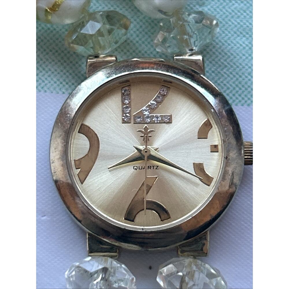 Cannes Gold Tone Beads Band Women’s Quartz Watch